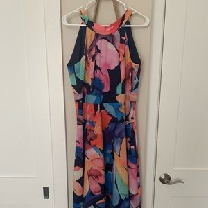 Tahari Arthur S. Levine maxi printer dress size 8